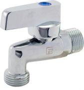 FADO KZ22 Посилений кутовий кран 1/2'' × 3/4'' Італія, латунь