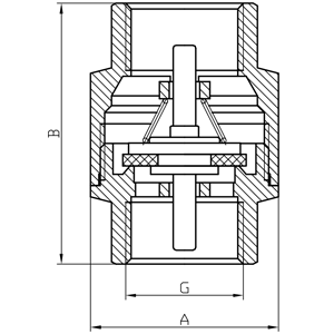 FADO Classic KL11 15 1/2" латунний клапан, пластиковий шток, Італія