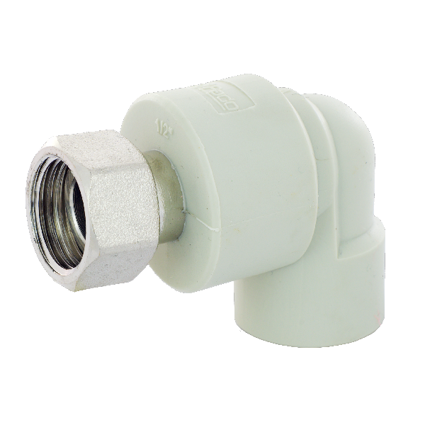 FADO муфта PPR кутова з накидною гайкою, поліпропілен, 20 мм, 1/2-дюймова різьба